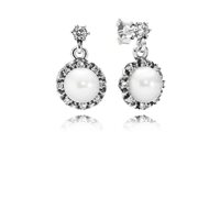 Orecchini Pandora Donna in Argento Perla 290562P - 290562P